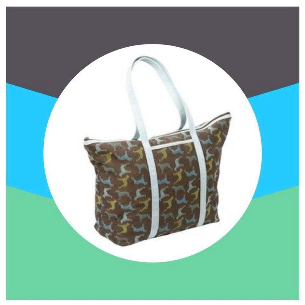 RARE William Wegman designed Crypton luggage grade tote featuring weimaraners